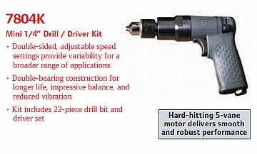 Máy khoan mini 1/4" sử dụng khí nén Ingersoll Rand, model 7804K
